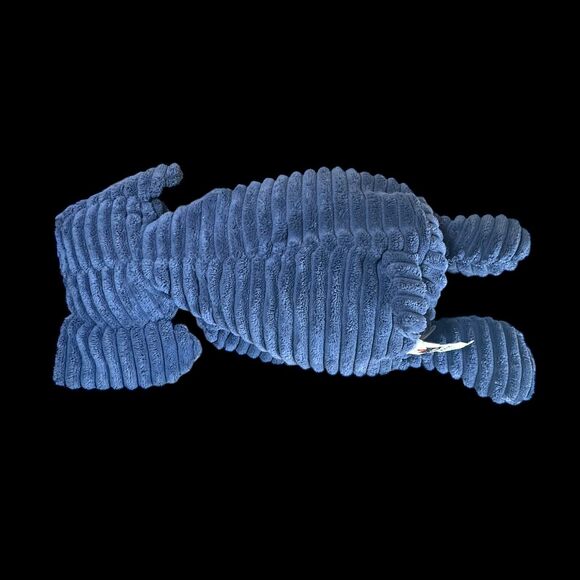 Jellycat Blue Cordy Roy Elephant 14” Plush Corduroy Stuffed Animal - Picture 6 of 8